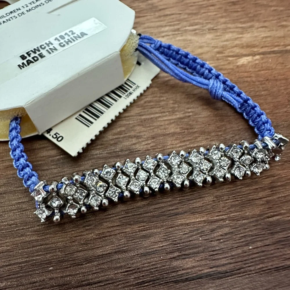 Aeropostale Gem and Cord Adjustable Bracelet